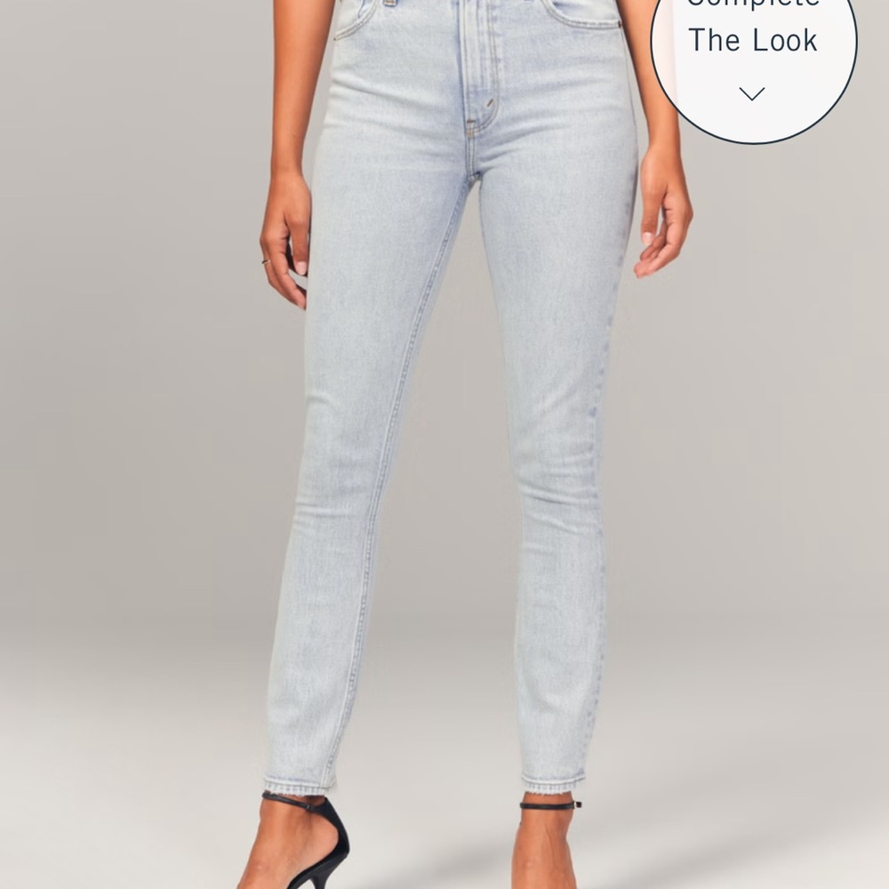 Abercrombie High rise skinny jeans light wash